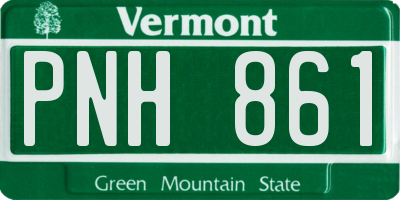 VT license plate PNH861