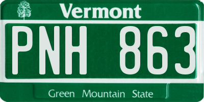 VT license plate PNH863