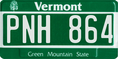 VT license plate PNH864