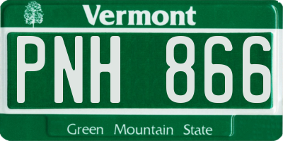 VT license plate PNH866