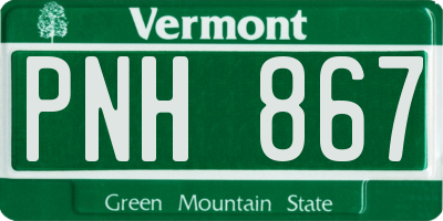 VT license plate PNH867