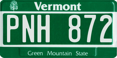 VT license plate PNH872