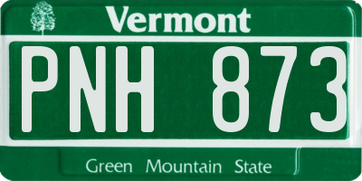 VT license plate PNH873