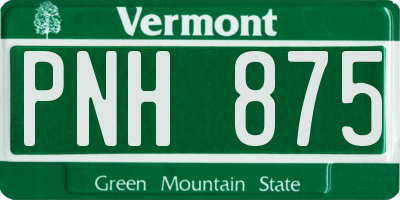 VT license plate PNH875