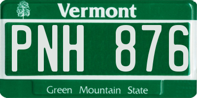 VT license plate PNH876
