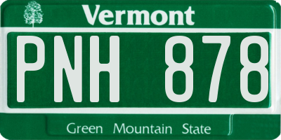 VT license plate PNH878