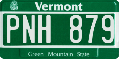 VT license plate PNH879