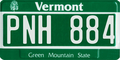 VT license plate PNH884