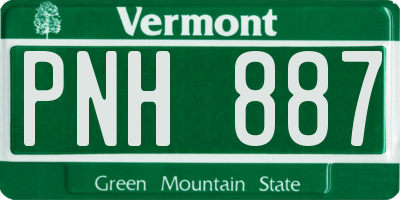 VT license plate PNH887