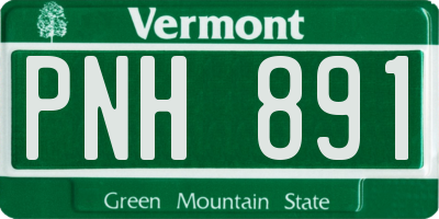 VT license plate PNH891