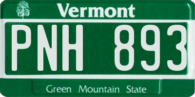 VT license plate PNH893