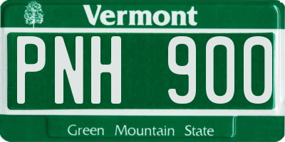 VT license plate PNH900