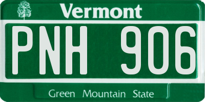 VT license plate PNH906