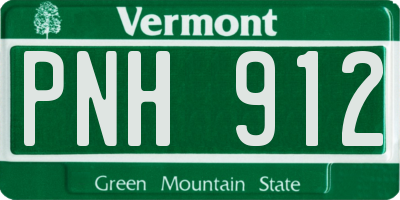 VT license plate PNH912