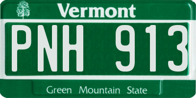 VT license plate PNH913