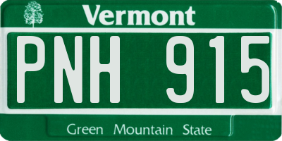 VT license plate PNH915