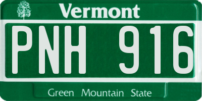 VT license plate PNH916