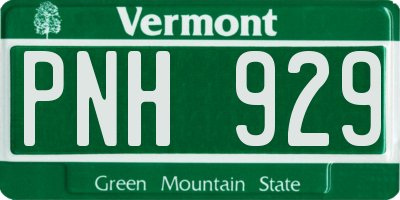VT license plate PNH929