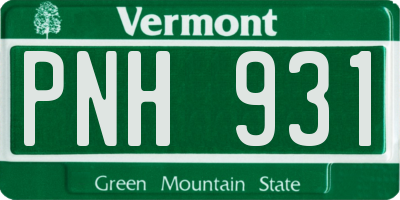 VT license plate PNH931