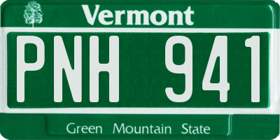 VT license plate PNH941
