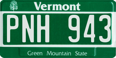 VT license plate PNH943