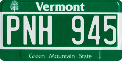 VT license plate PNH945