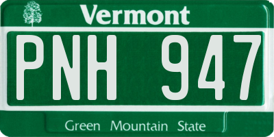 VT license plate PNH947