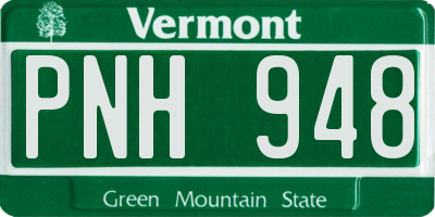 VT license plate PNH948