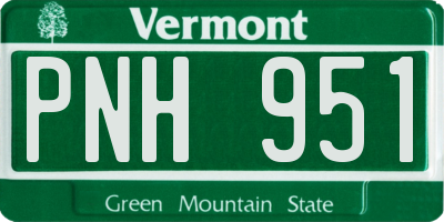 VT license plate PNH951