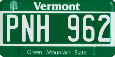 VT license plate PNH962