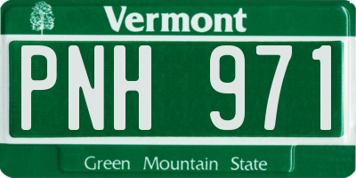 VT license plate PNH971