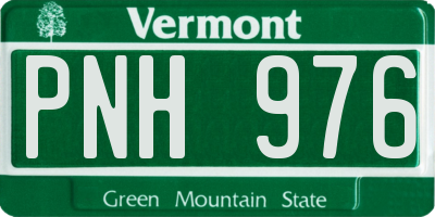 VT license plate PNH976