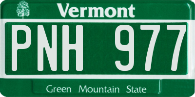 VT license plate PNH977