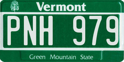 VT license plate PNH979