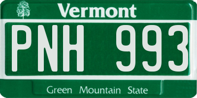 VT license plate PNH993