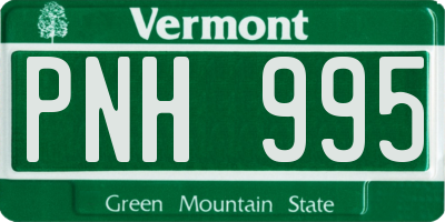 VT license plate PNH995