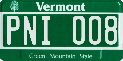 VT license plate PNI008