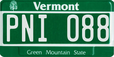 VT license plate PNI088