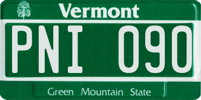 VT license plate PNI090