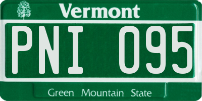 VT license plate PNI095