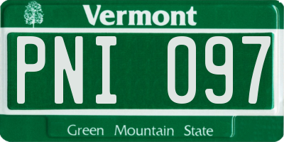 VT license plate PNI097