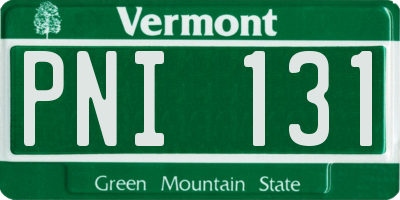 VT license plate PNI131