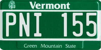 VT license plate PNI155