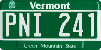 VT license plate PNI241