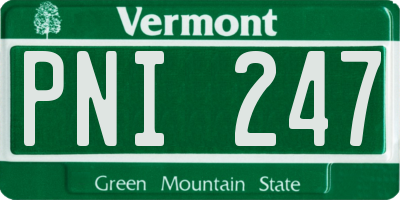 VT license plate PNI247