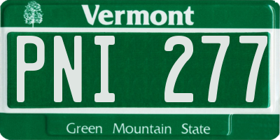 VT license plate PNI277