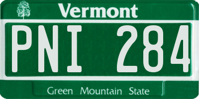 VT license plate PNI284