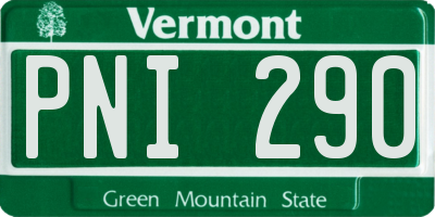 VT license plate PNI290