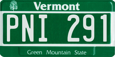 VT license plate PNI291