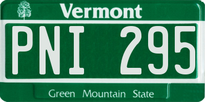 VT license plate PNI295